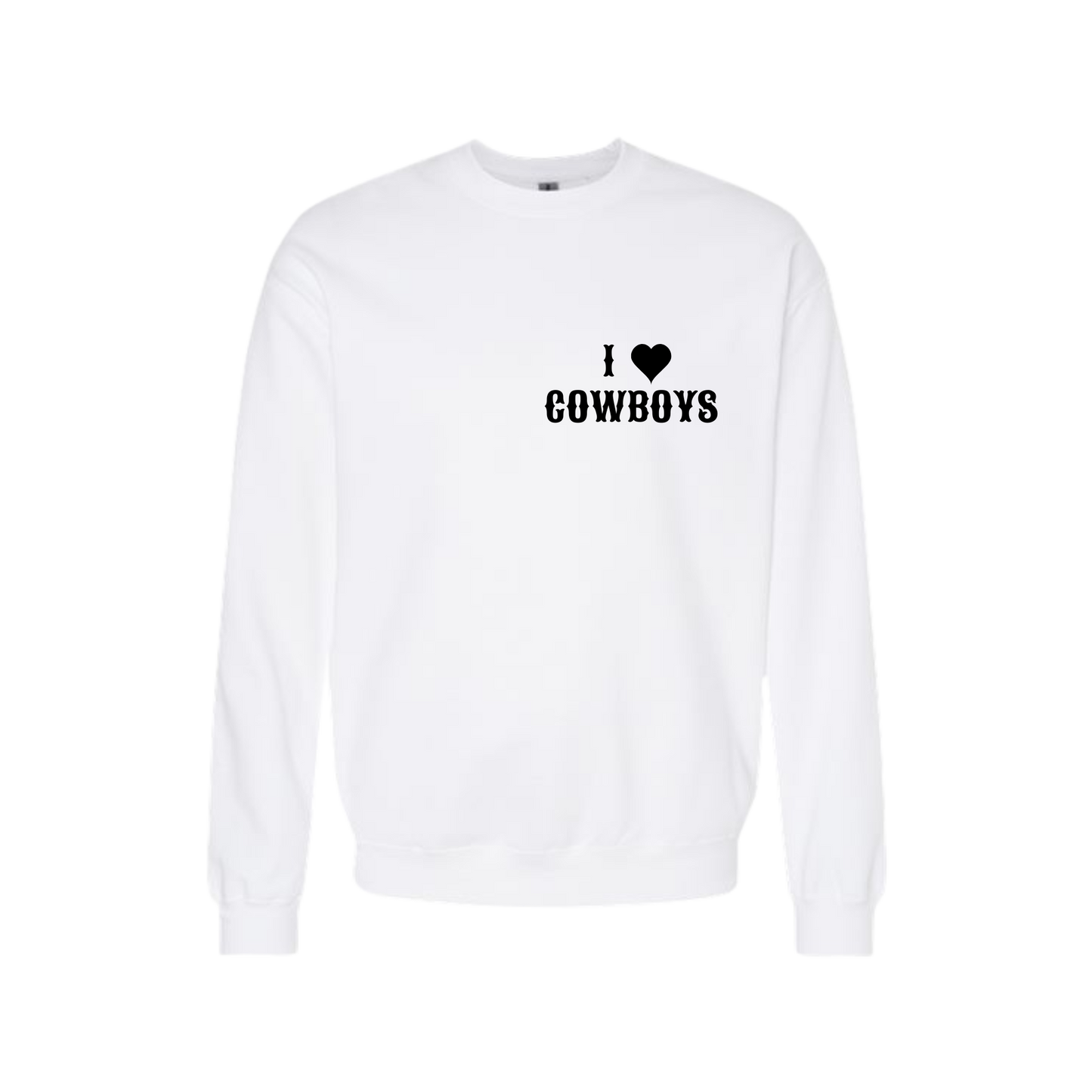 "I <3 Cowboys" Crewneck Sweatshirt