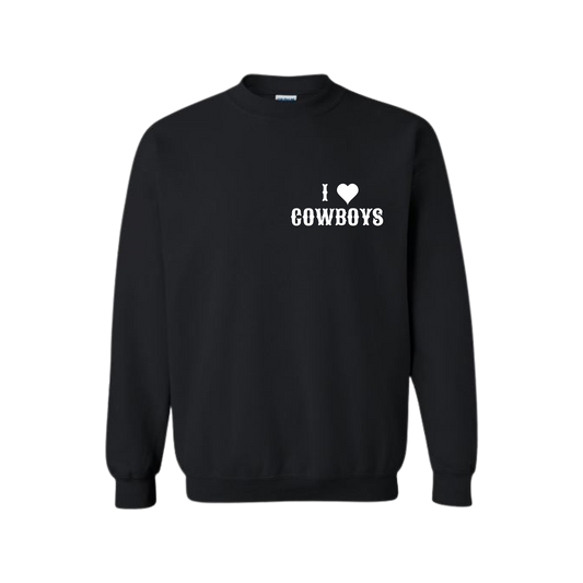 "I <3 Cowboys" Crewneck Sweatshirt